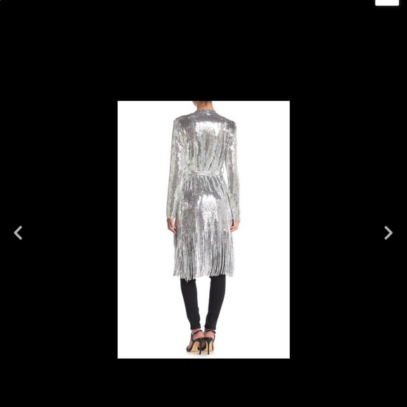 Meghan LA silver sequin fringe kimono cardigan - Picture 8 of 8
